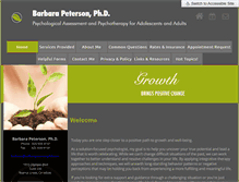 Tablet Screenshot of barbarapetersonphd.com